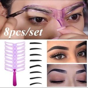 8 in 1 eyebrow shaping stencils